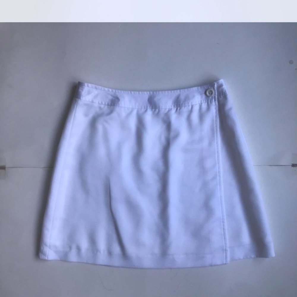 Vintage United Colors Of Benetton  Mini White Wrap Skirt